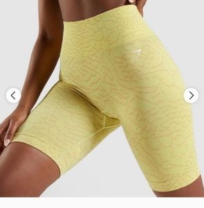 ✨️Gymshark Adapt Animal seamless yellow Cycling Shorts/ Size: Small